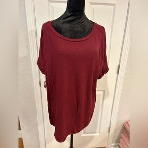 Matty M Burgundy Long Sleeved Top Size XL